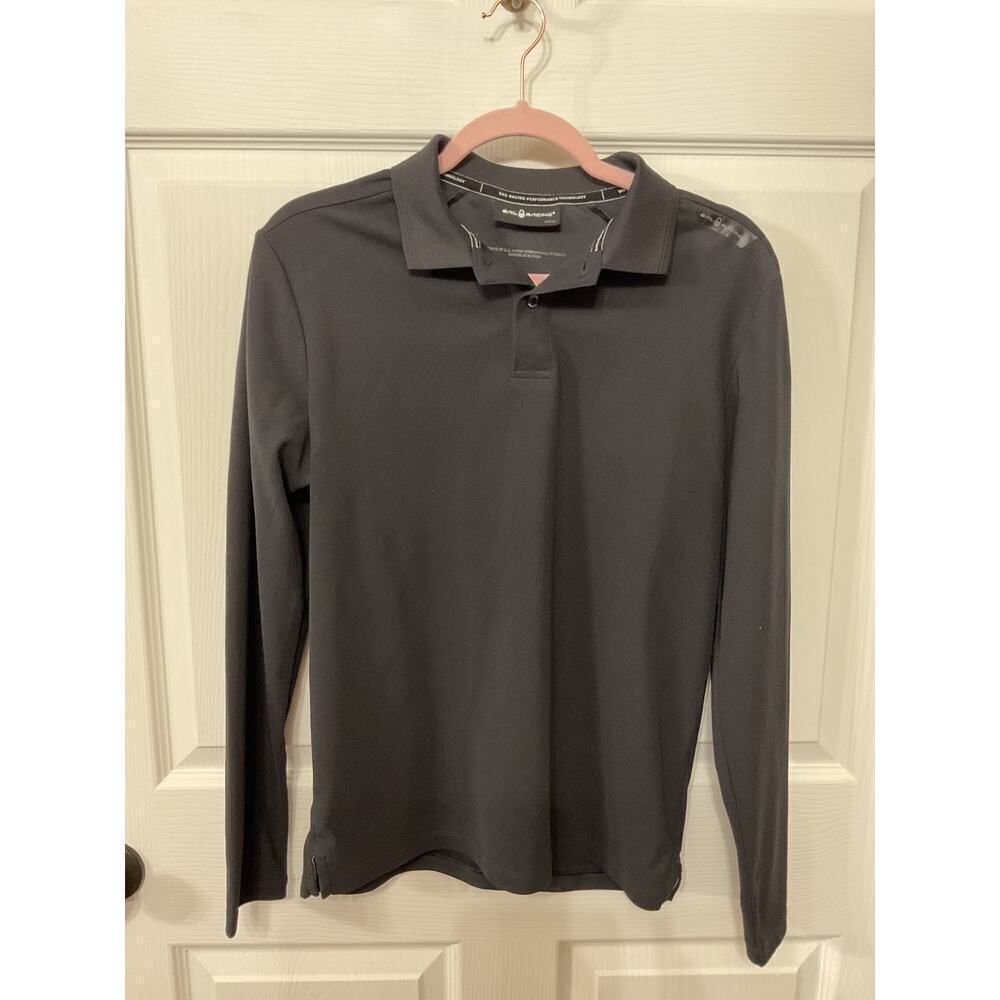 Sail Racing Bowman Technical Long Sleeve Polo in Dark Grey, S